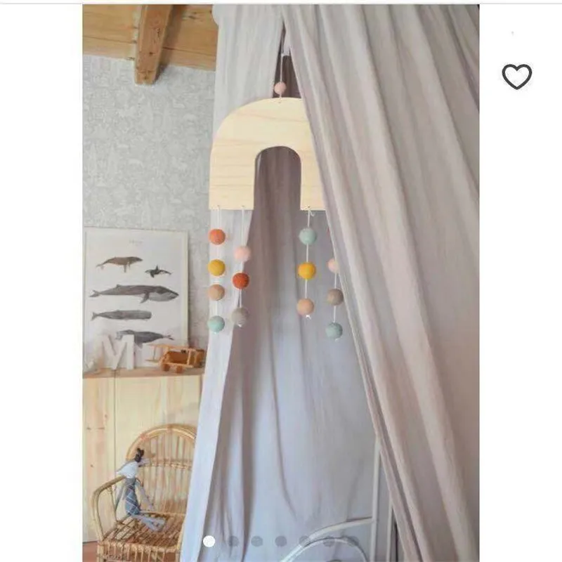 

Nordic Style Handmade Hair Ball Pendant Wind Chime Hanging Mosquito Net Tent Accessories Children Room Decoration New Arrivals