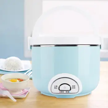 

2L Electric Mini Rice Cooker Insulation Heating Lunch Box Portable Steamer Multifunction Automatic Food Container