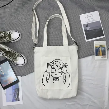 

Print Cute Eco Slim Canvas Women Messenger Single Shoulder Crossbody Bag Girls Shopper Bags Funny Beach Foldable Shopping Totes