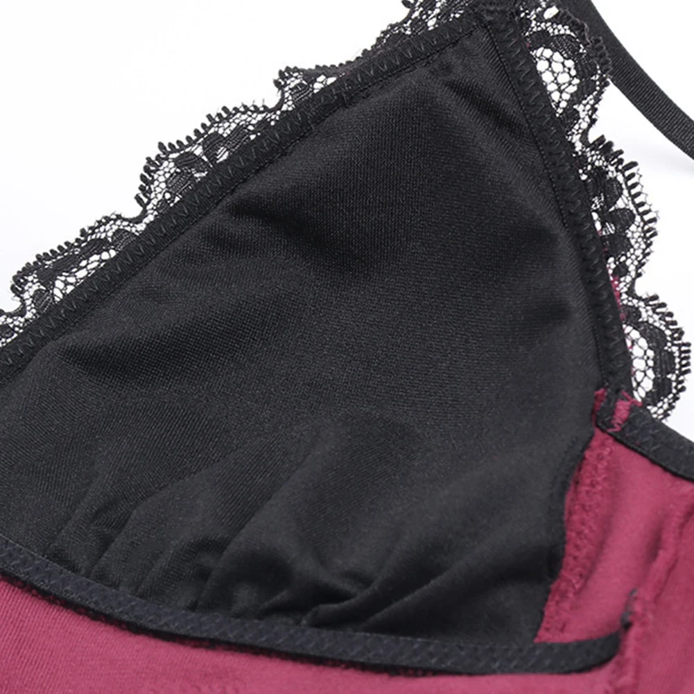 Woman Patchwork Style Velvet Lace Lingerie Bralette Underwear Set Seamless Bra Adjustable Elegant Panty Thin Solid Sexy Woman Patchwork Style Velvet Lace Lingerie Bralette Underwear Set Seamless Bra Adjustable Elegant Panty Thin Solid Sexy