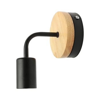 

Modern Simple Industrial Wall Lamp Raw Wood Table Cafe Wall Sconces Home Decor