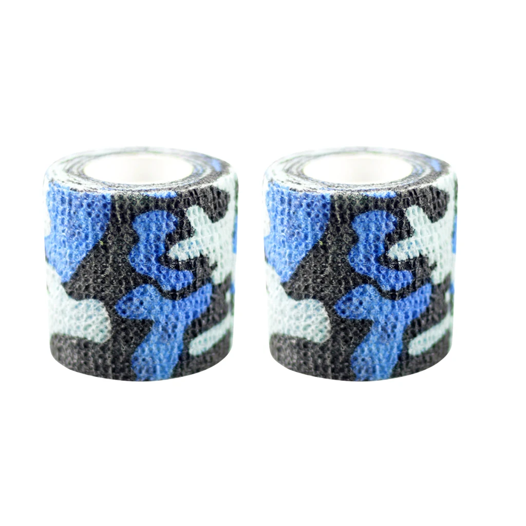 2 Pieces Self adhesive Wrist Ankle Joints Wrap Bandage Tape Navy Camo