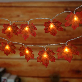 

USB Powered Operated Warm White DC12V 2W 3 Meters 20 LEDs Maple Design Fairy String Light IP54 Festival Home Party Decoration