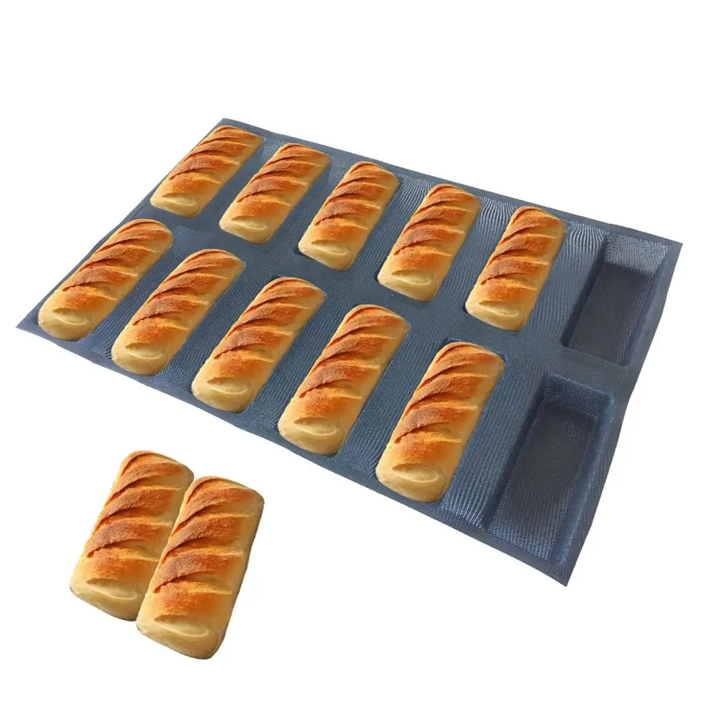 

Bluedrop silicone English bread form square shape bread mold perforated fiberglass baking sheet rectangle mould 17cm 12 loaves