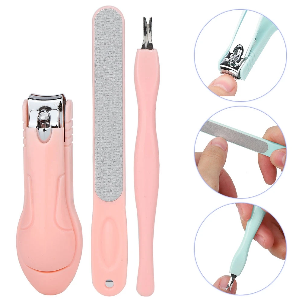 Набор для маникюра из нержавеющей стали, 3 шт., для триммера, маникюра, педикюра