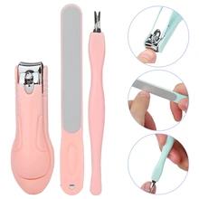 Набор для маникюра из нержавеющей стали, 3 шт., для триммера, маникюра, педикюра