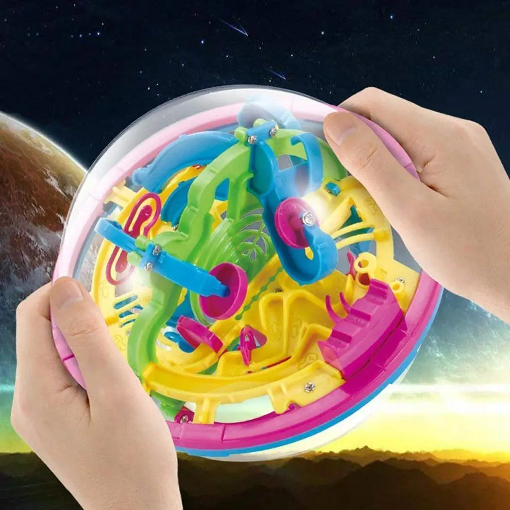 

Kids Unisex 3D Intellect Ball Maze Ball Game Puzzle 800g Toy with 100 Round Challenging Over Years Old