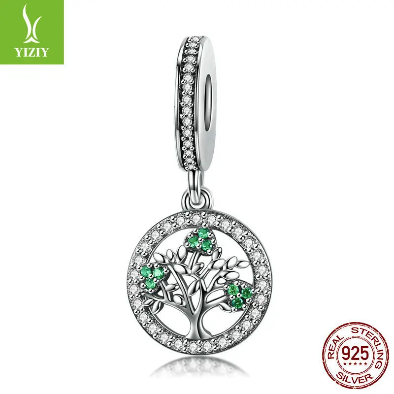 

Real 925 Sterling Silver Spring Tree Dangle Charms Fit Beads Bracelet & Necklace Pendant Vivid Fashion Jewelry Gift