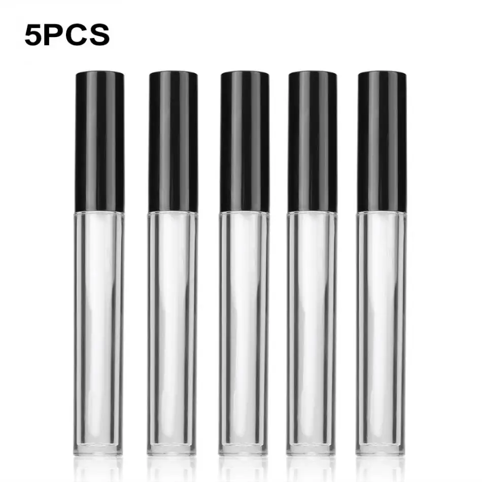 

5/10/20 pcs 5ml Mini Clear Empty Lipgloss Bottle Eyelash Eyeliner Oil Container Lip Gloss Split Bottle Plastic Box Containers