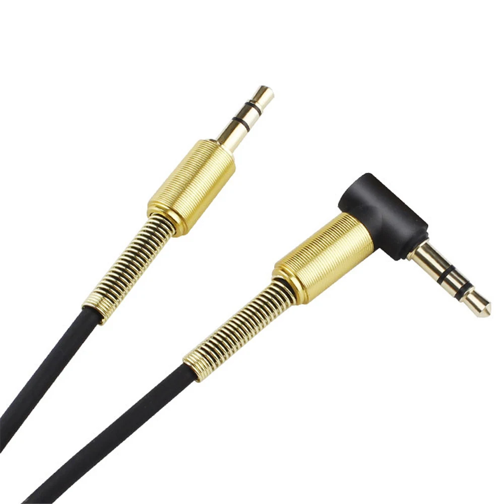 New 3.3FT 3.5mm Jack Audio Cable Male To Male 90 Degree Right Angle Aux Cable US