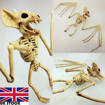 

Skeleton BAT Halloween Decoration Skull Outdoor Garden Scene Prop Dead Bone Hang