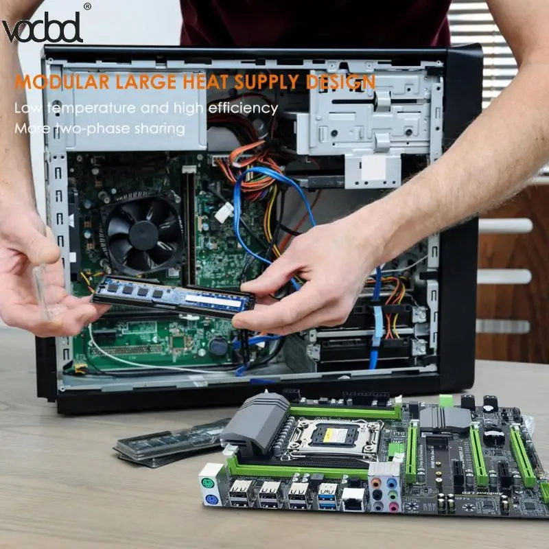  X79T DDR3 PC Desktops Motherboard 2011 CPU Computer 4 Channel Motherboards Support M.2 E5-2680V2 SATA 3.0 USB 3.0 for Intel B75