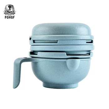 

Wheat Straw Baby Grind Bowl Food Supplement Feed Tableware Kitchen Dining Bar Gadgets Accessories Garlic Press Lemon Squeezer