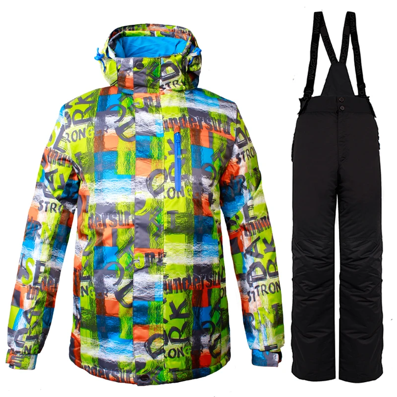 

Winter Snow Ski Jacket And Ski Pant Men Snowboard suit Outdoor Thermal Waterproof Windproof Professional Mountain Skiing Clothes