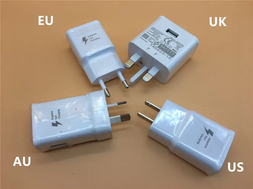 

Original 9V-1.67A 5V 2A US/EU/AU/UK Plug Fast Charging Travel adapter Wall Fast Charger For S6 S7 S8 S9 plus Note 5 8