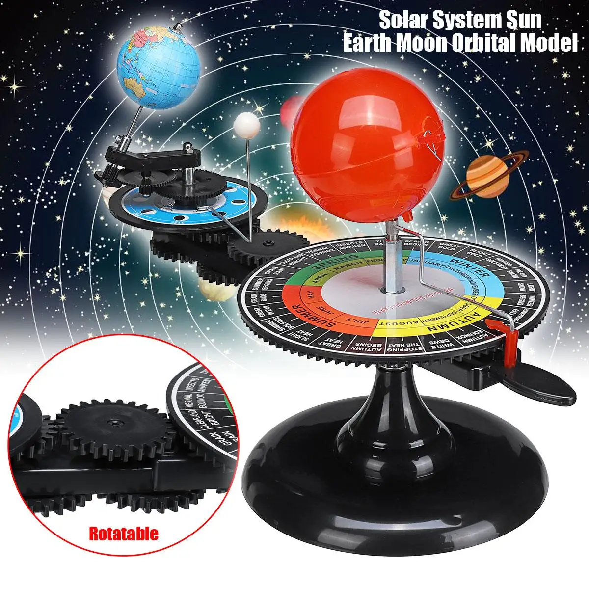 Us 2398 41 Offsolar System Globes Sun Earth Moon Orbital Planetarium Model Teaching Tool Education Astronomy Demo For Student Children Toy On
