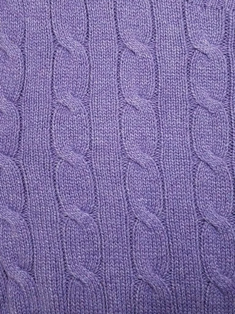 POLO RALPH LAUREN мужской свитер крупной вязки фиолетовая хлопковая SZ L СЗТ $99| |