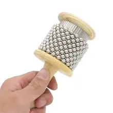 Монтажная цепь Кабаса Ударная группа Дети Малыш студент Orff инструмент из металла бисером цепь и цилиндр поп палка шейкер