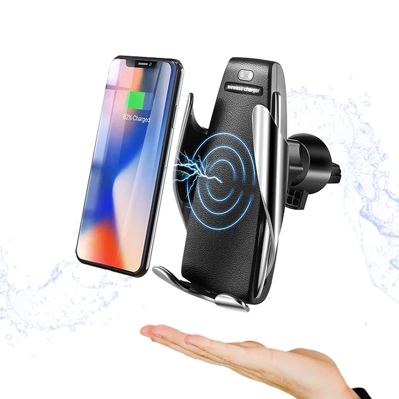 

Wireless Car Charger Automatic Clamping fast charging cup phone holder mount in car for Iphone xr Huawei Samsung