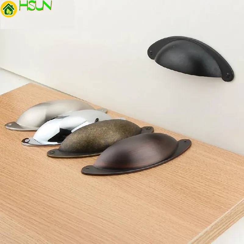 

Retro Shell Design Knobs Dresser Drawer Pulls Handles Knob / Rustic Antique Bronze Kitchen Cabinet Handles Furniture Hardware