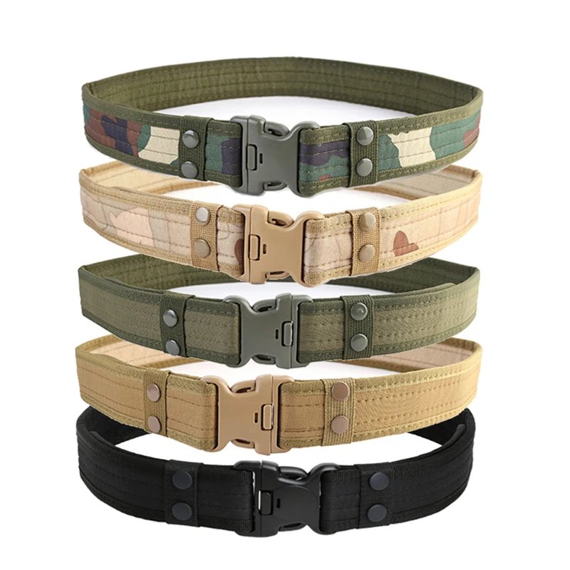 

2 Inch Airsoft Military Tactical Belt Unisex Durable Canvas Material Hunting Outdoor Utility Adjustable Waistband 72cm-113cm