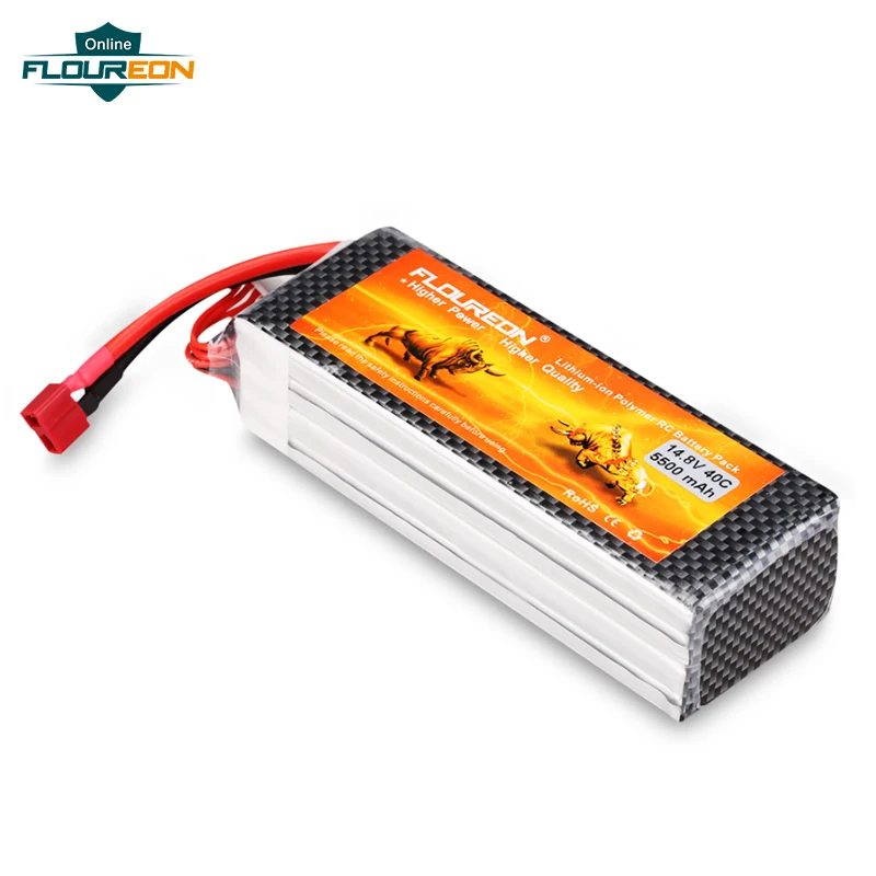

14.8V 5500mAh 40C Deans Plug LiPo Battery Pack for 1/8 1/10 RC Car Model Rechargeable Batteries RC Toys Replacement Battery