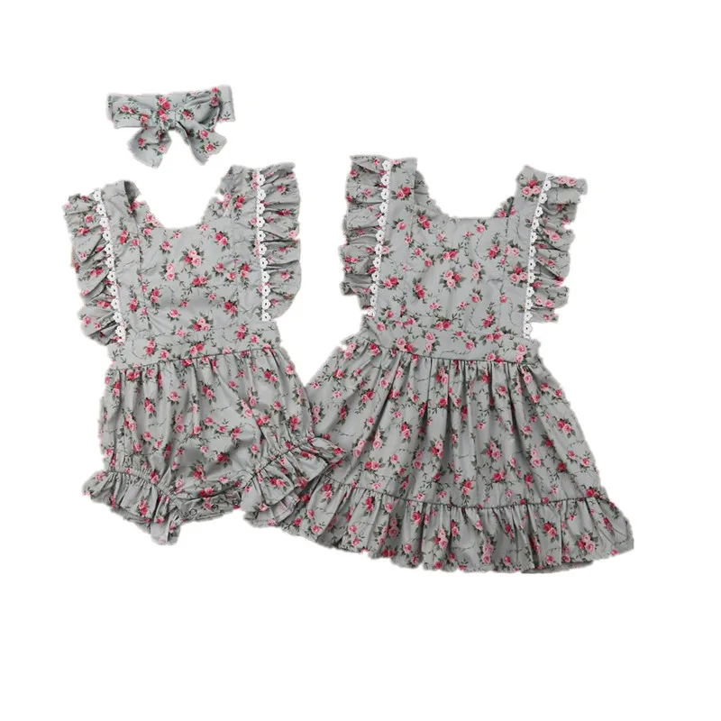 

Sister Dress Toddler Kids Baby Girl Sister Matching Floral Jumpsuit Romper Dress Outfits