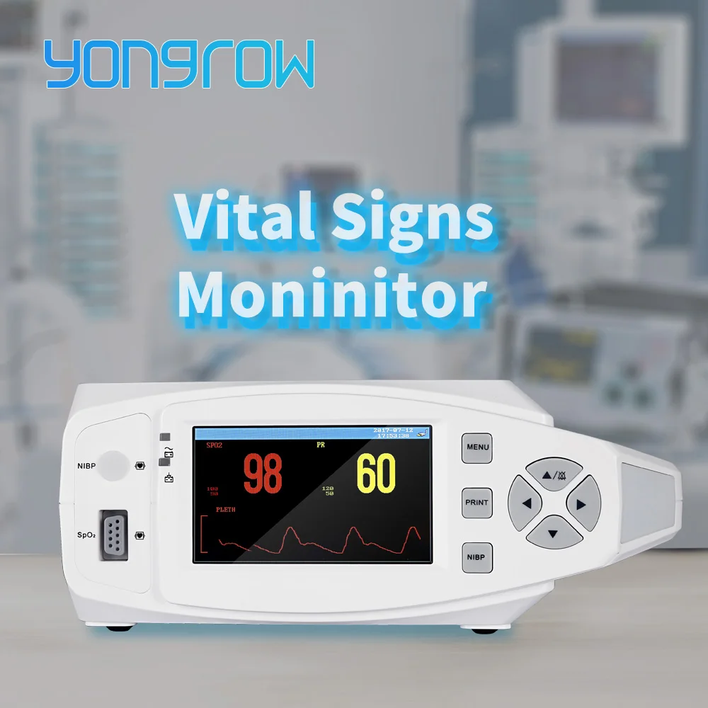 

Yongrow medical Mobile monitoring Vital Signs Monitor Blood Pressure and Oximeter SPO2 Pulse Rate Tabletop Patient