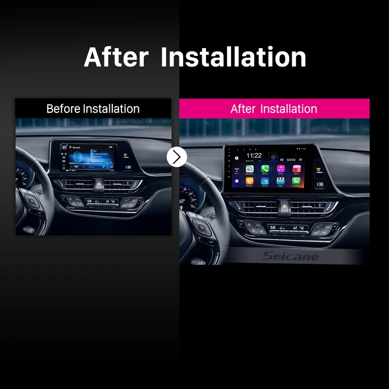 Top Seicane Android 8.1 HD Touch Screen 9 inch GPS Navigation Radio for 2016-2018 Toyota C-HR LHD Bluetooth 3GWifi multimedia player 5