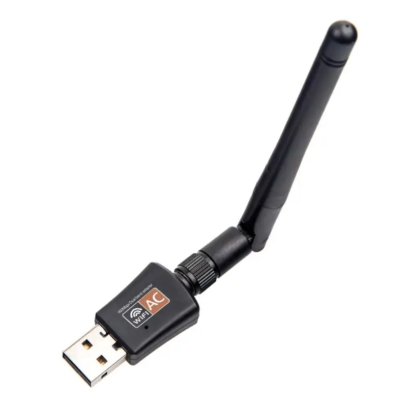 

600Mbps Dual Band 5GHz Wireless Lan USB PC WiFi Adapter w/ Antenna 802.11AC