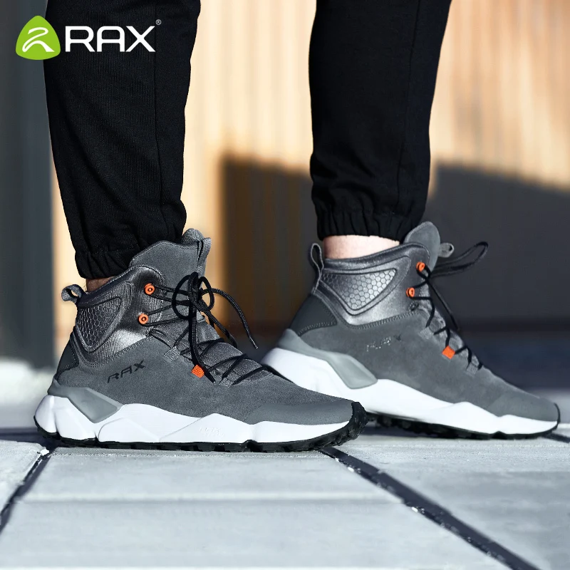Rax новейшая зимняя походная обувь мужские уличные спортивные кроссовки для мужчин горные треккинговые ботинки Нескользящие теплые зимние ботинки водонепроницаемые