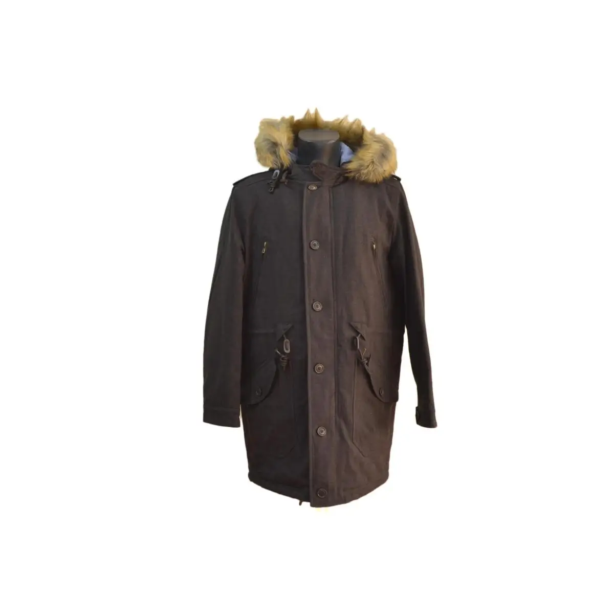 MERC MAN TEXTILE COATS * + парка шоу коричневый хлопок|Куртки| |