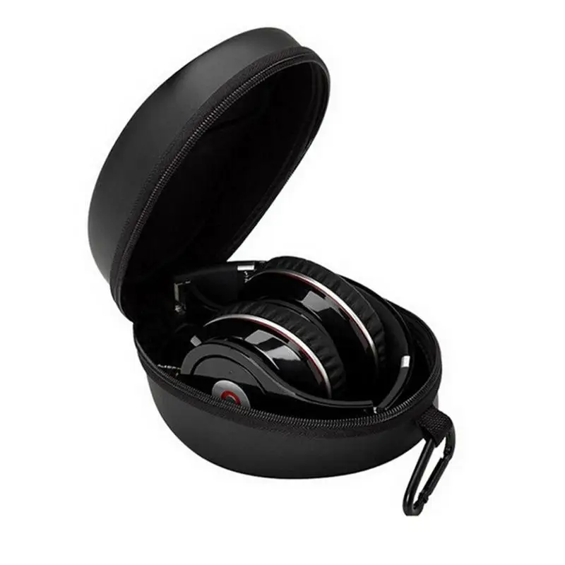 

Mini Headphone Storage Box Bluetooth Headset Data Cable Zipper Round Bag Dust Storage Case Travel Case Portable Anti-Lost
