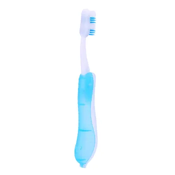

1pc Portable Compact Folding Toothbrush Fold Travel Camping Hiking Outdoor Easy To Take Foldable Teethbrush Light blue 11*18.5cm