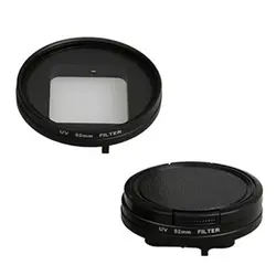 1 комплект 52 мм UV фильтр для GOPRO HERO5 + крышка объектива + переходное кольцо, черный