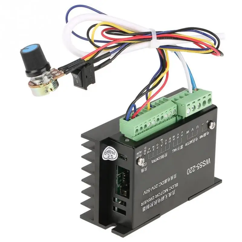 BLDC Motor Drive Controller CNC Brushless Spindle Board Module DC48V500W WS55220 