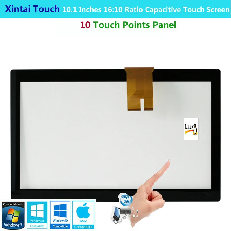 Xintai Touch 10 1 дюйма 16:10 соотношение проекция емкостная сенсорная панель с сенсорными