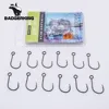 2/0 1/0 1 2 3 4 Big Eye inline single hook replace the treble hook 12pcs/pack FishHooks For Live Bait Single Fishing Hooks ► Photo 1/6