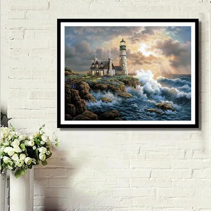 

5D DIY Full Drill Diamond Painting Quiet Village Cross Stitch Embroidery