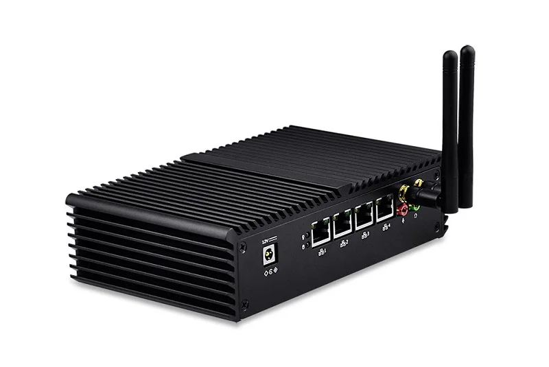 Free Shipping Qotom appliance pfsense firewall Router Q370G4 Q375G4 Core i7 4500U 5500U AES-NI Fanless 365/7/24 4 Gigabit NIC