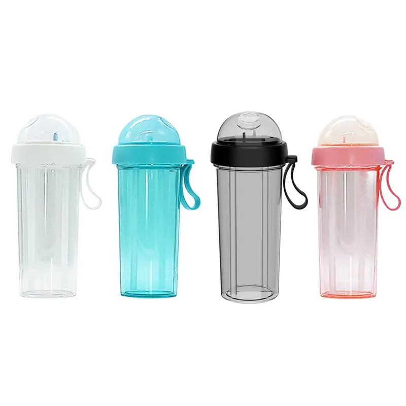 

Creative Water Bottle Dual-use Sippy Cup 600ml Sippy Cups Silicone Rope Handy Dust-proof Couple Juice Bottles Multiple Usage Cup