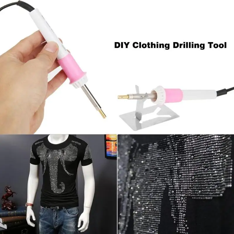 

Rhinestone Hot Fix Applicator Iron-on Wand 7 Tips Fast Heated Heat-fix Tool