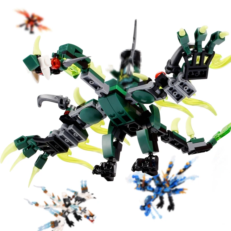 115pcs+ ninja dragon knight building blocks enlighten toy for children Compatible Legoing Ninjago DIY bricks Toy for boy friends