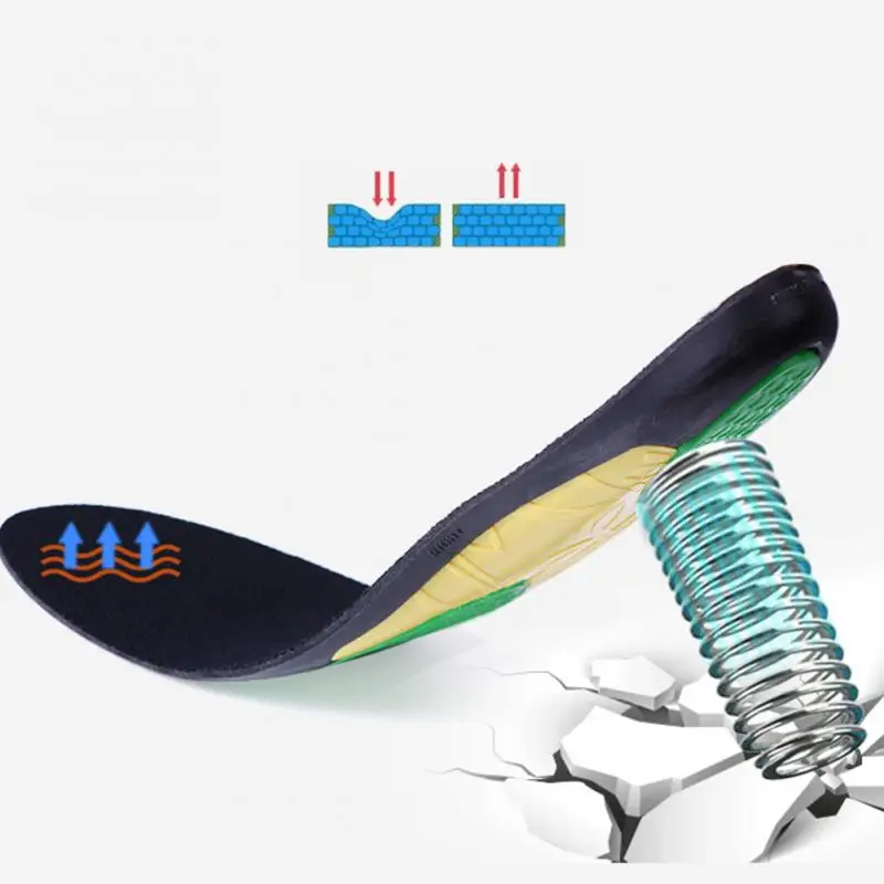 

1 Pair PU Breathable Insoles Sports Shoe Shock Absorption Comfort Deodorize Insoles