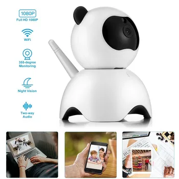 

Intelligent Baby Monitor 1080P HD IP Camera Cute Webcam for Indoor Home Security Babysitter Radio Temperature Monitoring