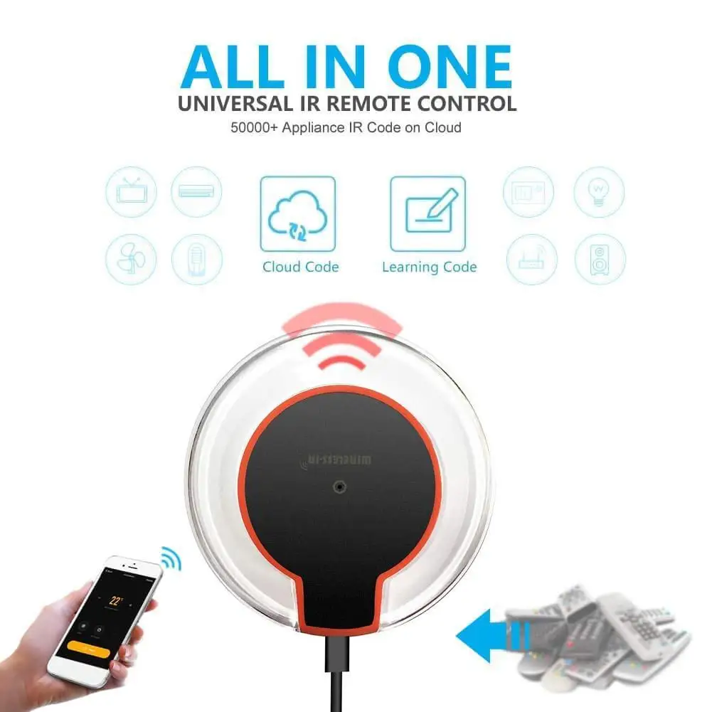 

Sonoff Universal WiFi-IR Remote IR Control Hub Wi-Fi 2.4Ghz Enabled Infrared Remote Controller For Air Conditioner TV DVD