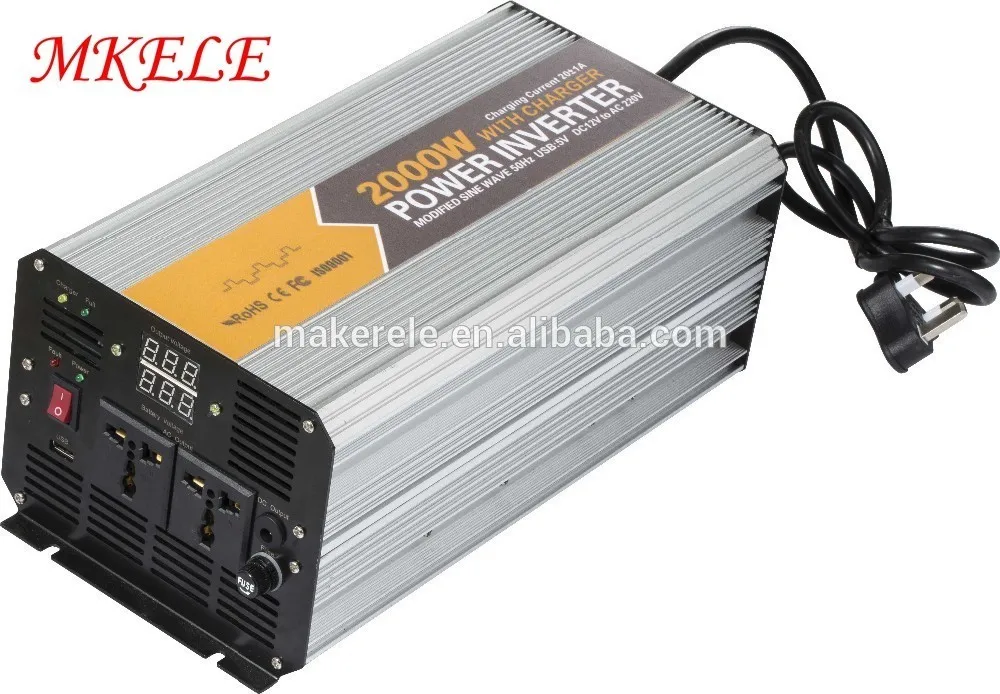 

Modified Sine Wave Electronics Inverter Circuit With Charger MKM2000-122G-C 2kw Inverter 12 Volt 220 Volt 2kva Inverter