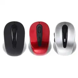 Высокое качество 2,4 г Беспроводной оптический Мышь/Мышей синий + ресивер Mini-USB для портативных ПК/Тетрадь серебро красные, черные 3 цвета