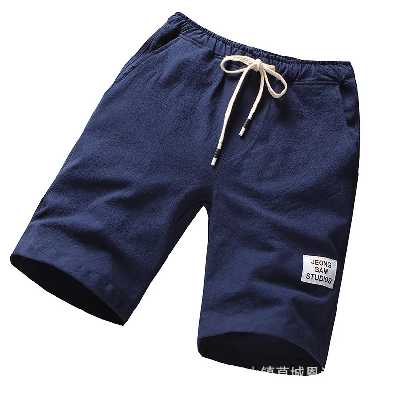 Распродажа, шорты с эластичной резинкой на талии, шорты для спортзала, мужские летние новые шорты их чистого хлопка для отдыха, пятицентный корейский большой пляж