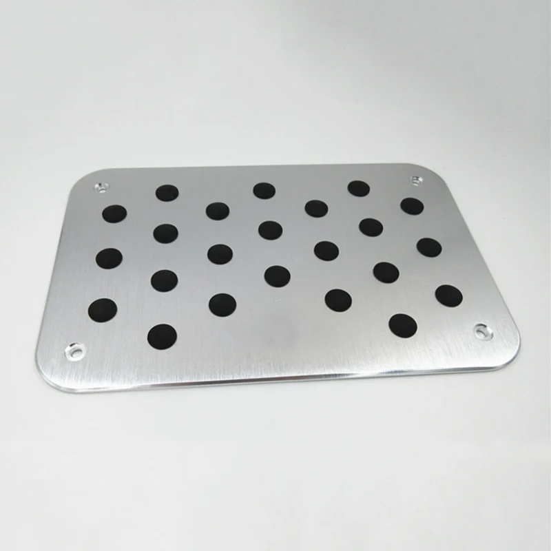 Best 30*20cm Car Inner Floor Carpet Mat Patch Foot Pedal Aluminum Car Floor Mat Pad Carpet Heel Plate Accessory